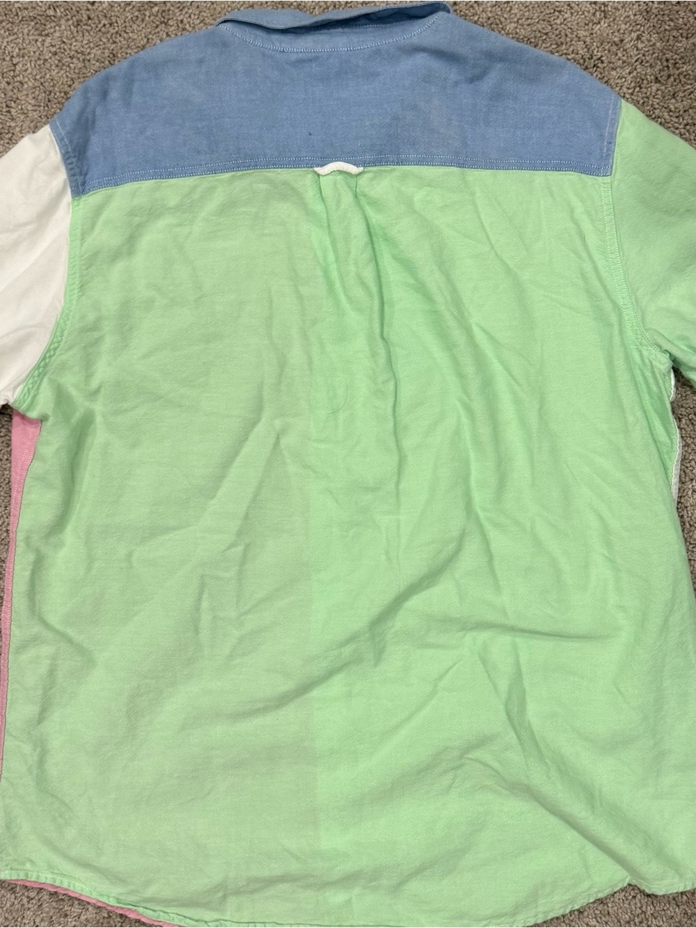 Colorblock Chaps Pastel Button Up - Picture 2 of 4